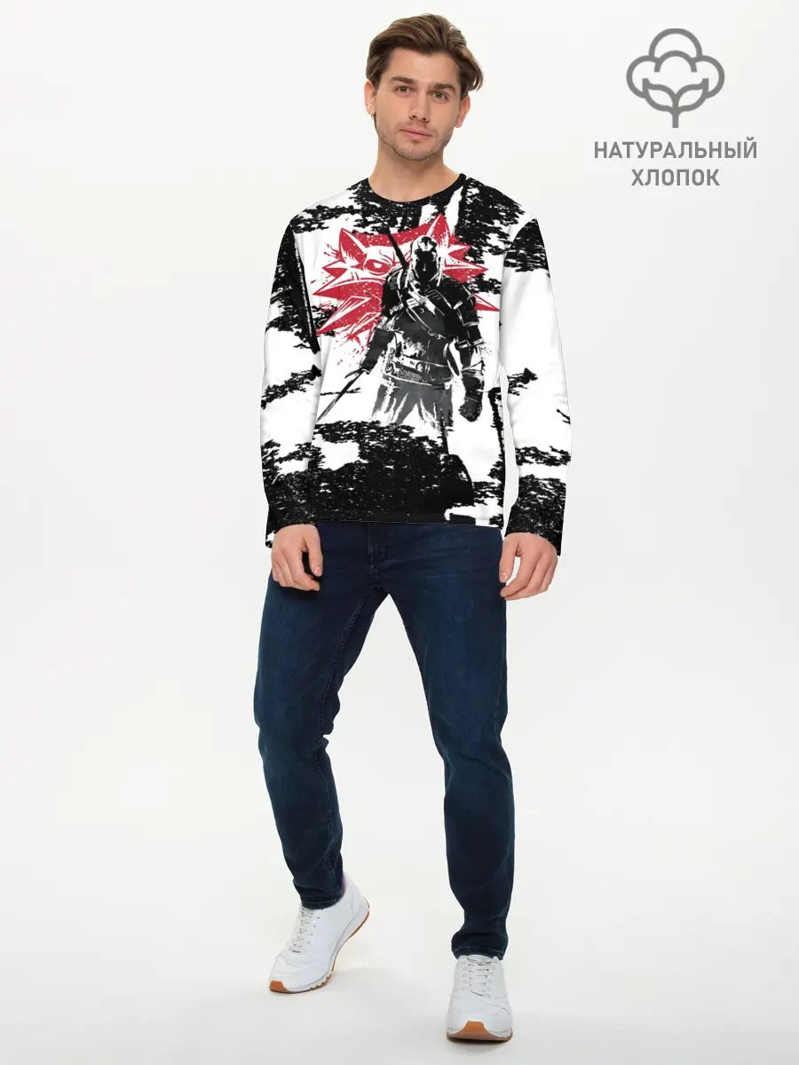 Мужской лонгслив базовый / Ведьмак (P007_P004ooo1741083, P004ooo1741083)