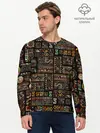 Мужской лонгслив базовый / Этнический орнамент (P007_P004ooo1738689, P004ooo1738689)