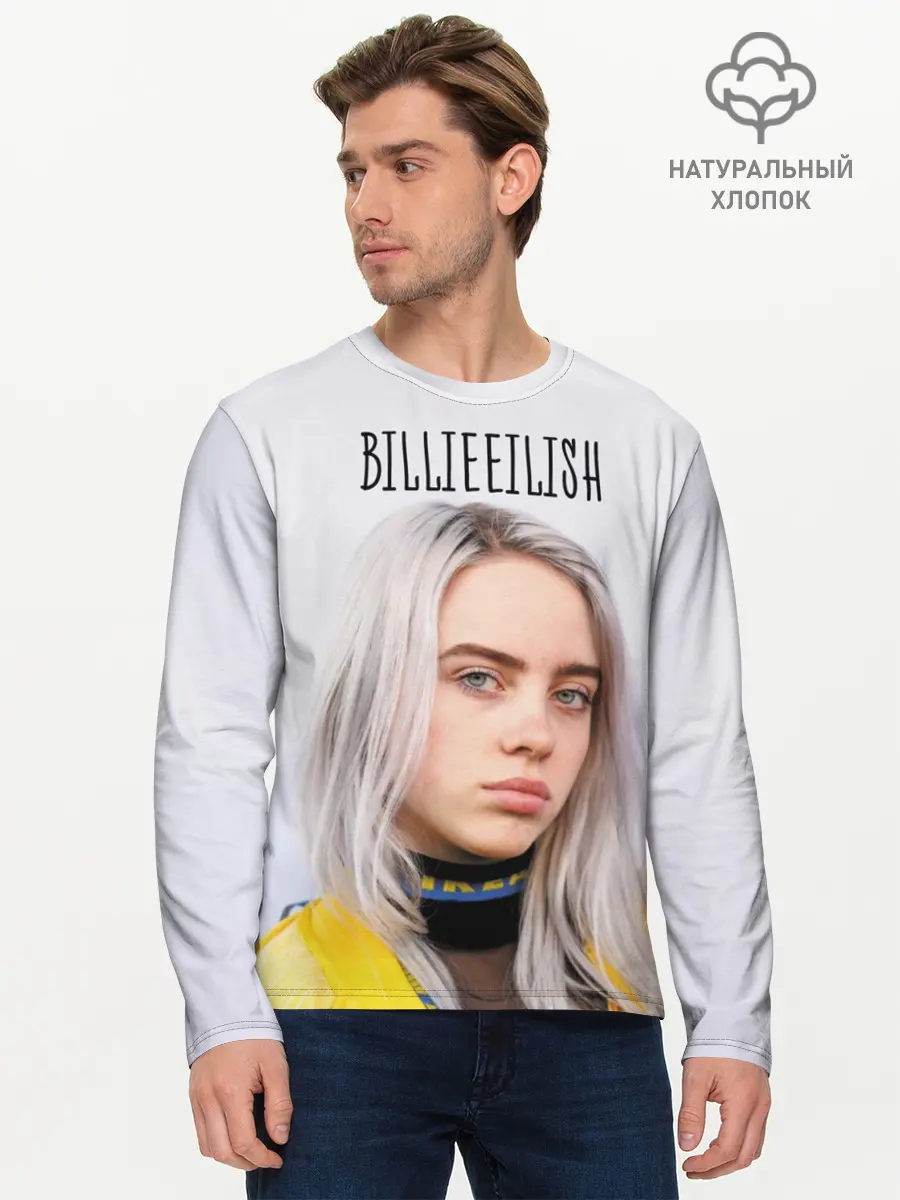 Мужской лонгслив базовый / BillieEilish (P007_P004ooo1739723, P004ooo1739723)