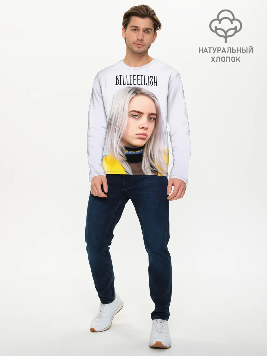 Мужской лонгслив базовый / BillieEilish (P007_P004ooo1739723, P004ooo1739723)