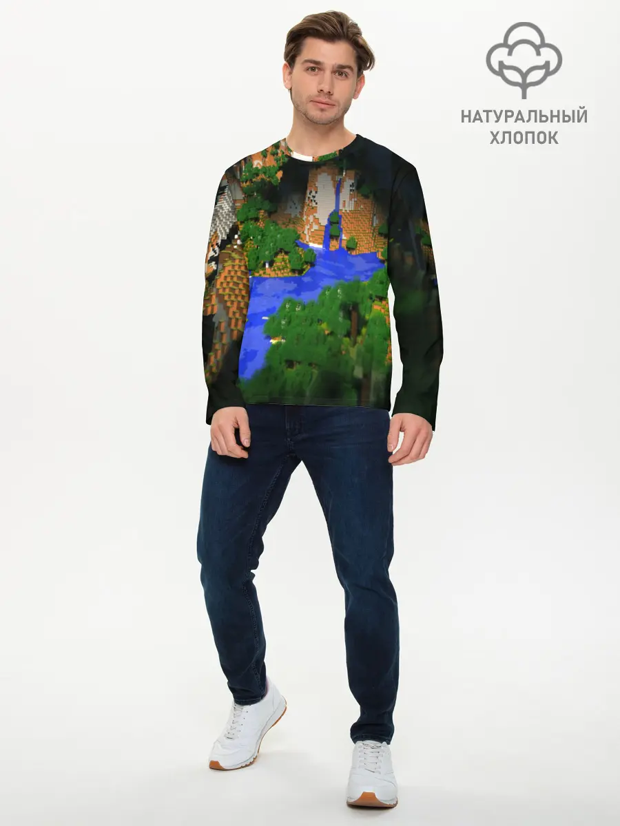 Мужской лонгслив базовый / Minecraft (P007_P004ooo1743205, P004ooo1743205)
