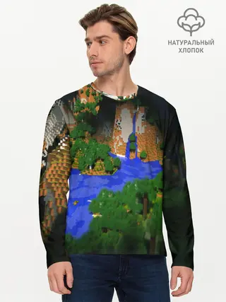 Мужской лонгслив базовый / Minecraft (P007_P004ooo1743205, P004ooo1743205)