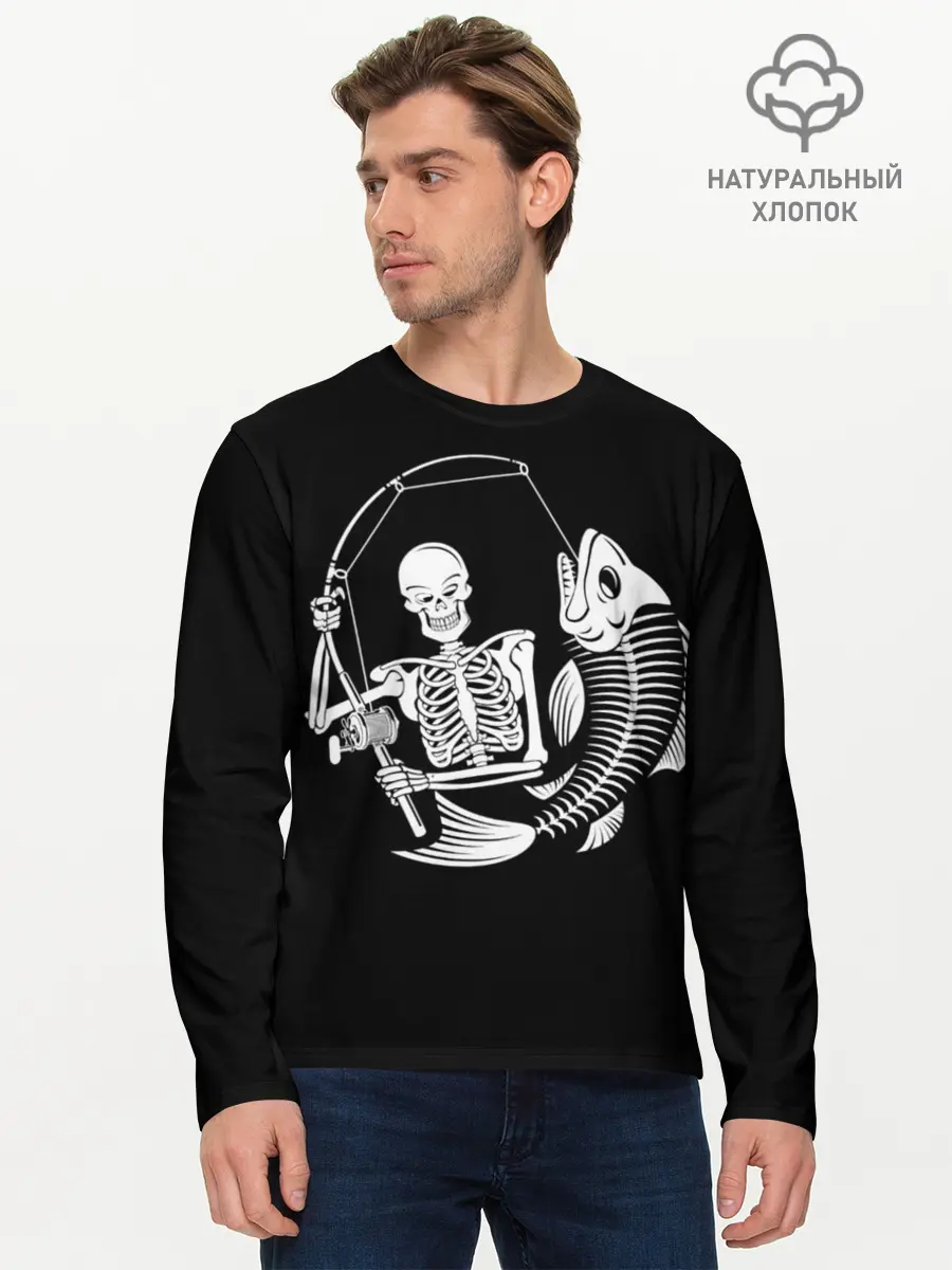 Мужской лонгслив базовый / Fishing (P007_P004ooo1744645, P004ooo1744645)