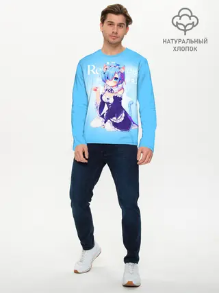 Мужской лонгслив базовый / Re:Zero. Рем (P007_P004ooo1747249, P004ooo1747249)