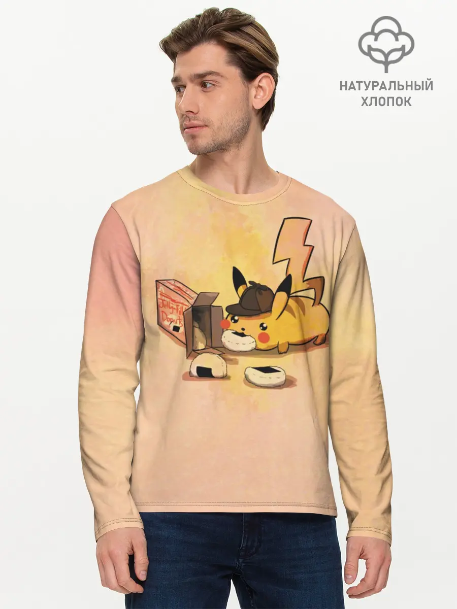 Мужской лонгслив базовый / Детектив Пика (P007_P004ooo1747635, P004ooo1747635)
