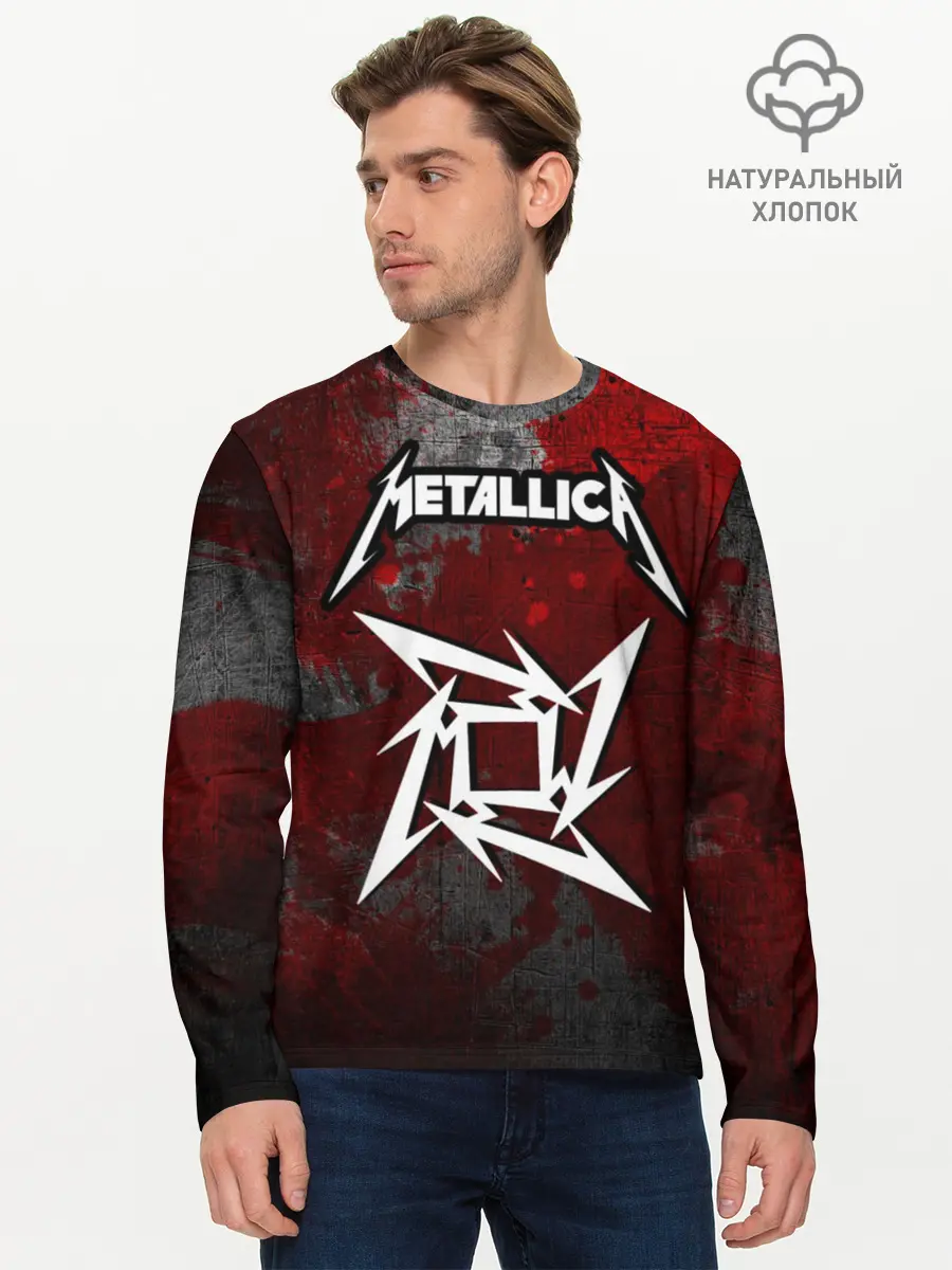 Мужской лонгслив базовый / METALLICA (P007_P004ooo1746593, P004ooo1746593)