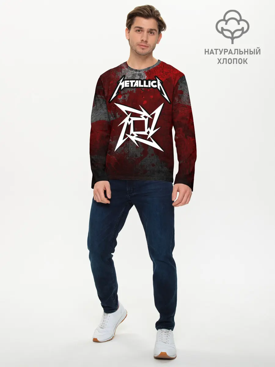 Мужской лонгслив базовый / METALLICA (P007_P004ooo1746593, P004ooo1746593)