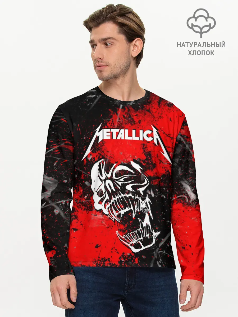 Мужской лонгслив базовый / METALLICA (P007_P004ooo1746471, P004ooo1746471)