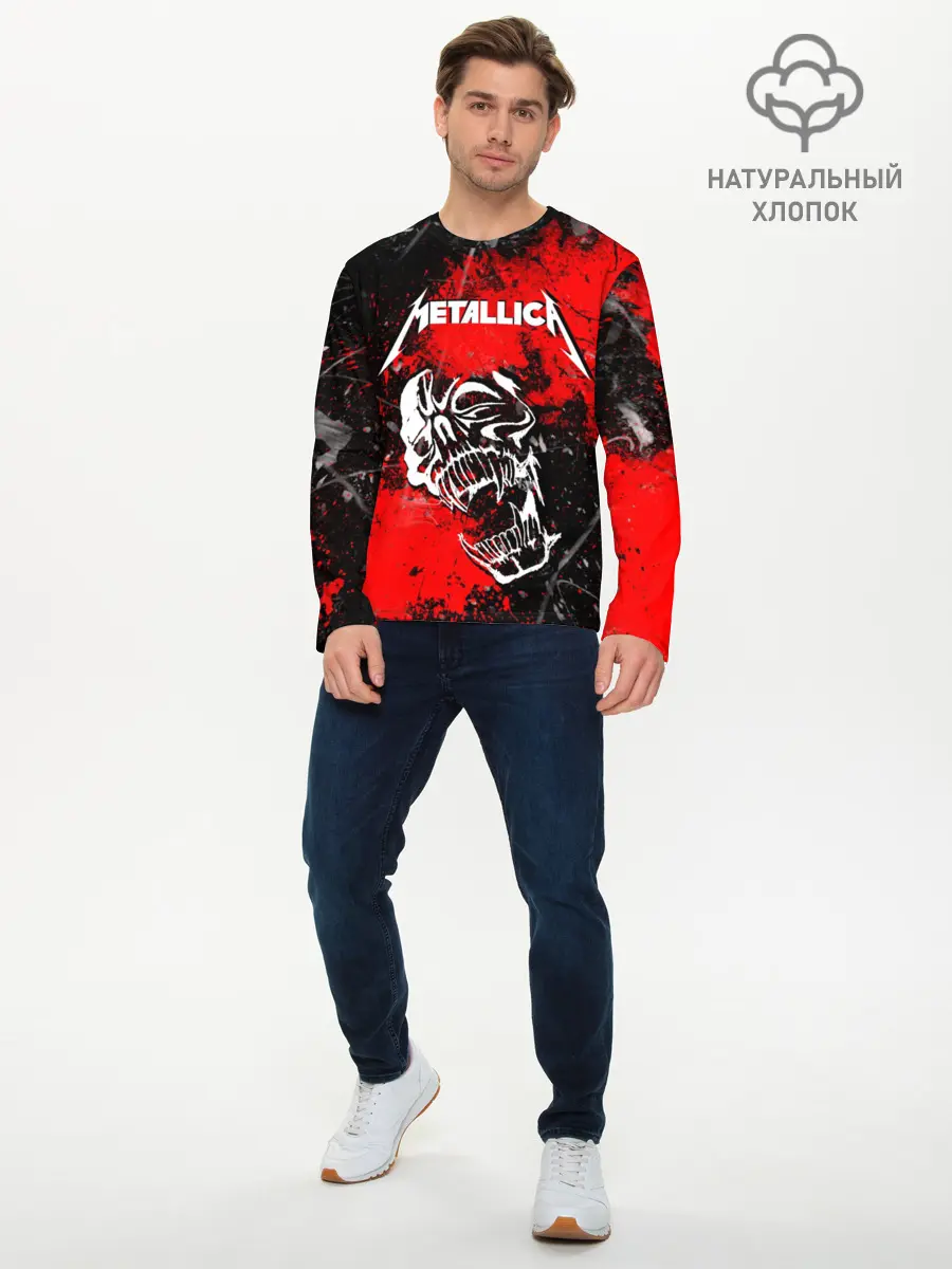 Мужской лонгслив базовый / METALLICA (P007_P004ooo1746471, P004ooo1746471)