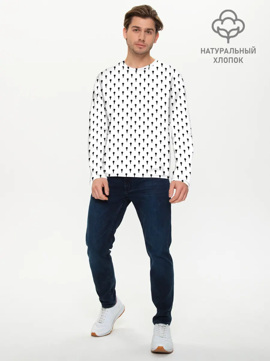 Мужской лонгслив базовый / Bruno Buccellati Style Ver.1 (P007_P004ooo1751149, P004ooo1751149)