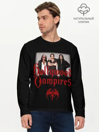 Мужской лонгслив базовый / Hollywood Vampires (P007_P004ooo1750485, P004ooo1750485)