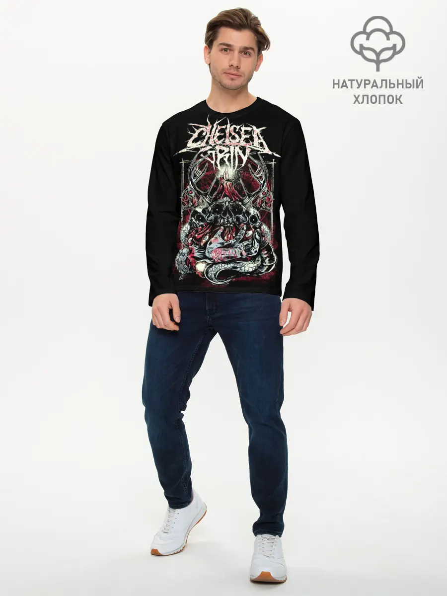 Мужской лонгслив базовый / Chelsea Grin (P007_P004ooo1750957, P004ooo1750957)