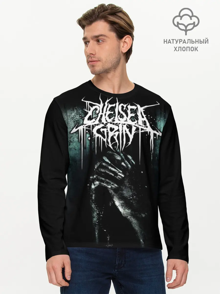 Мужской лонгслив базовый / Chelsea Grin (P007_P004ooo1751001, P004ooo1751001)