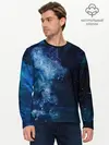 Мужской лонгслив базовый / Синий космос (P007_P004ooo1752407, P004ooo1752407)