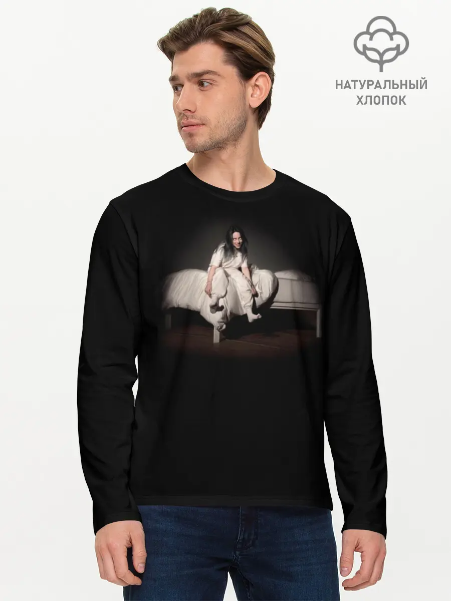 Мужской лонгслив базовый / Billie Eilish (P007_P004ooo1752027, P004ooo1752027)