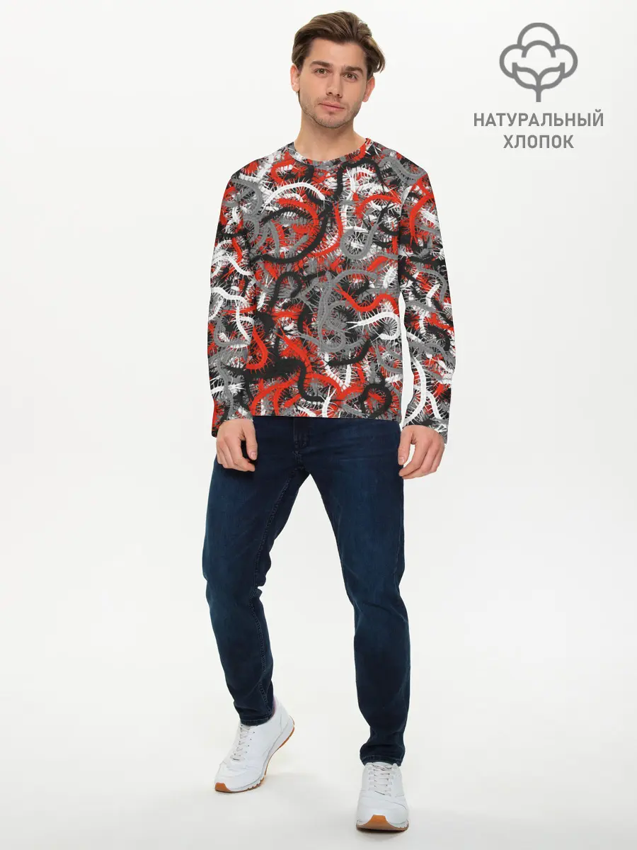 Мужской лонгслив базовый / Сколопендры (P007_P004ooo1753419, P004ooo1753419)