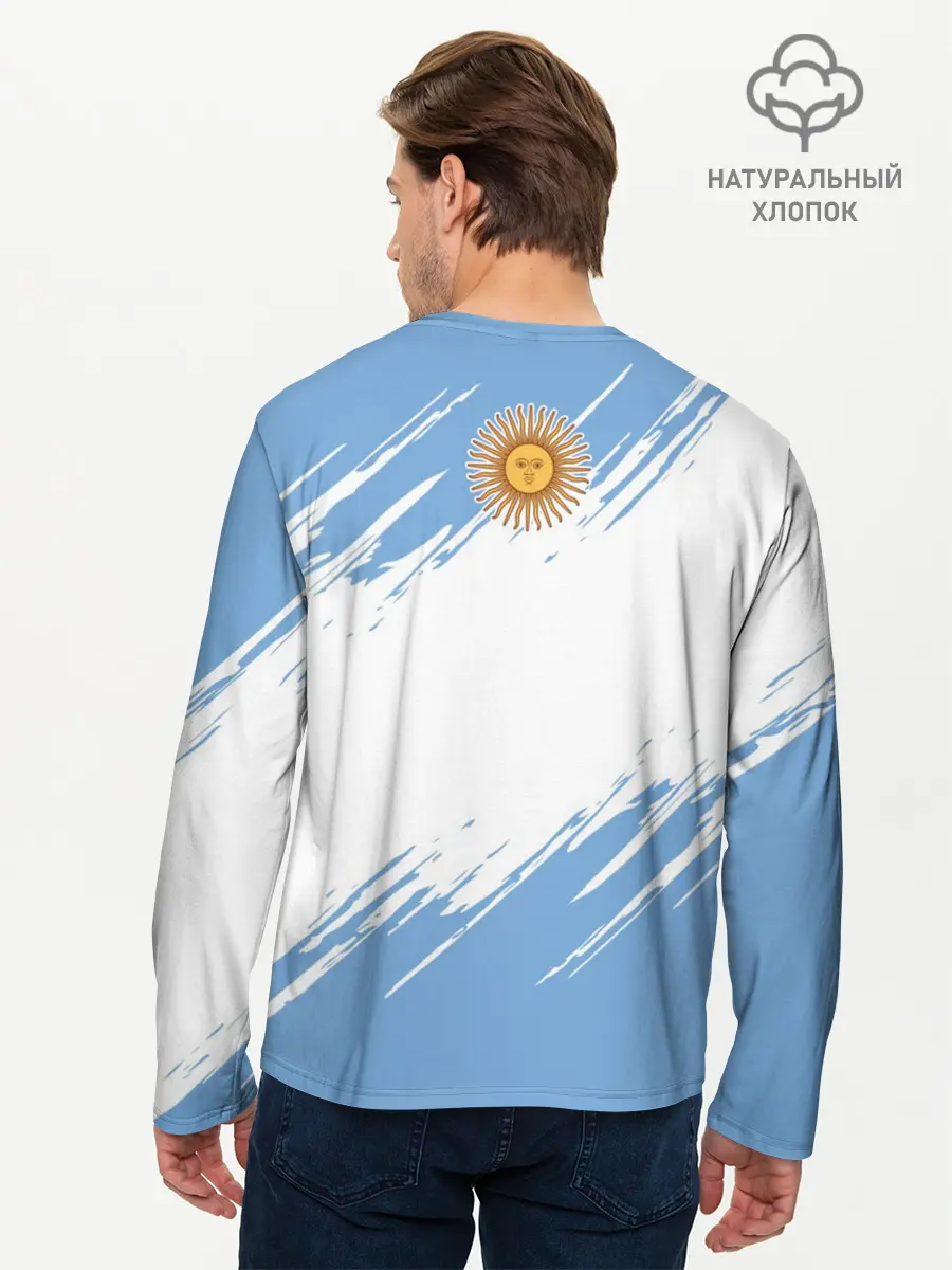 Мужской лонгслив базовый / Аргентина (P007_P004ooo1753623, P004ooo1753623)