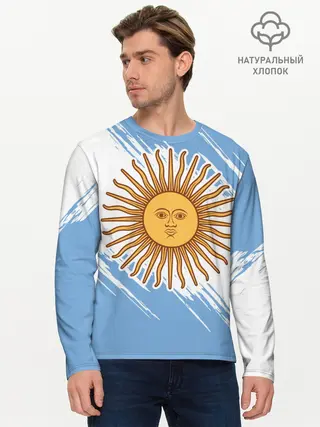Мужской лонгслив базовый / Аргентина (P007_P004ooo1753623, P004ooo1753623)