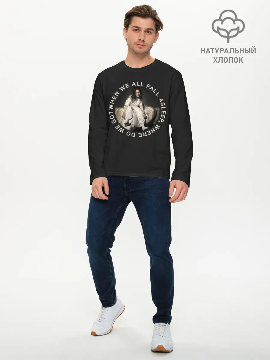 Мужской лонгслив базовый / Billie Eilish (P007_P004ooo1752947, P004ooo1752947)