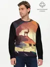 Мужской лонгслив базовый / Абстрактный олень (P007_P004ooo1753017, P004ooo1753017)