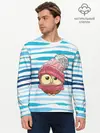 Мужской лонгслив базовый / Сова в шапке (P007_P004ooo1752731, P004ooo1752731)