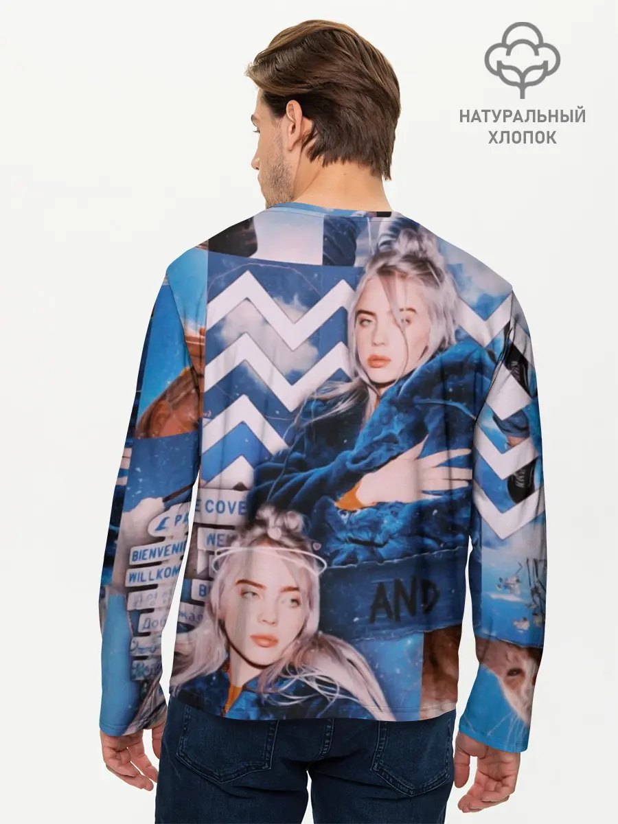 Мужской лонгслив базовый / Billie Eilish (P007_P004ooo1753207, P004ooo1753207)
