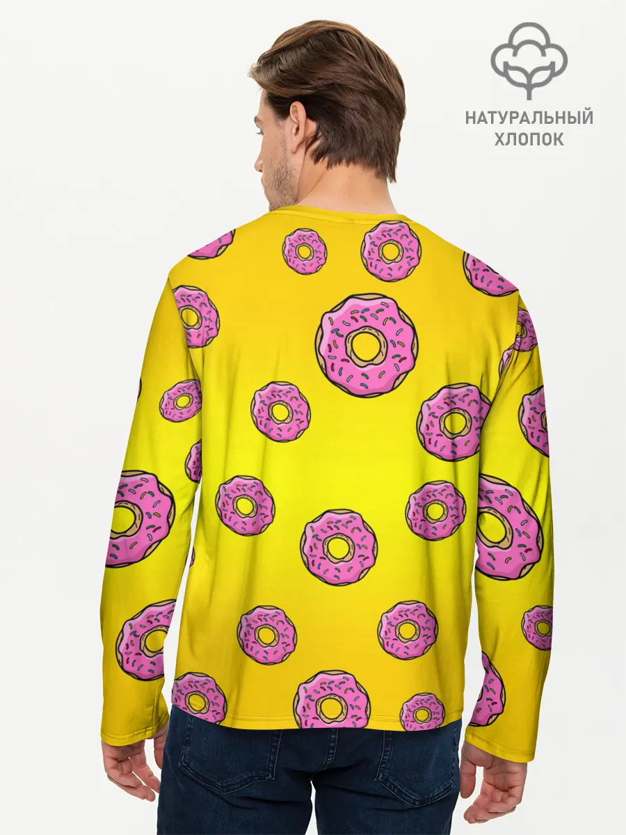 Мужской лонгслив базовый / Симпсоны (P007_P004ooo1756351, P004ooo1756351)