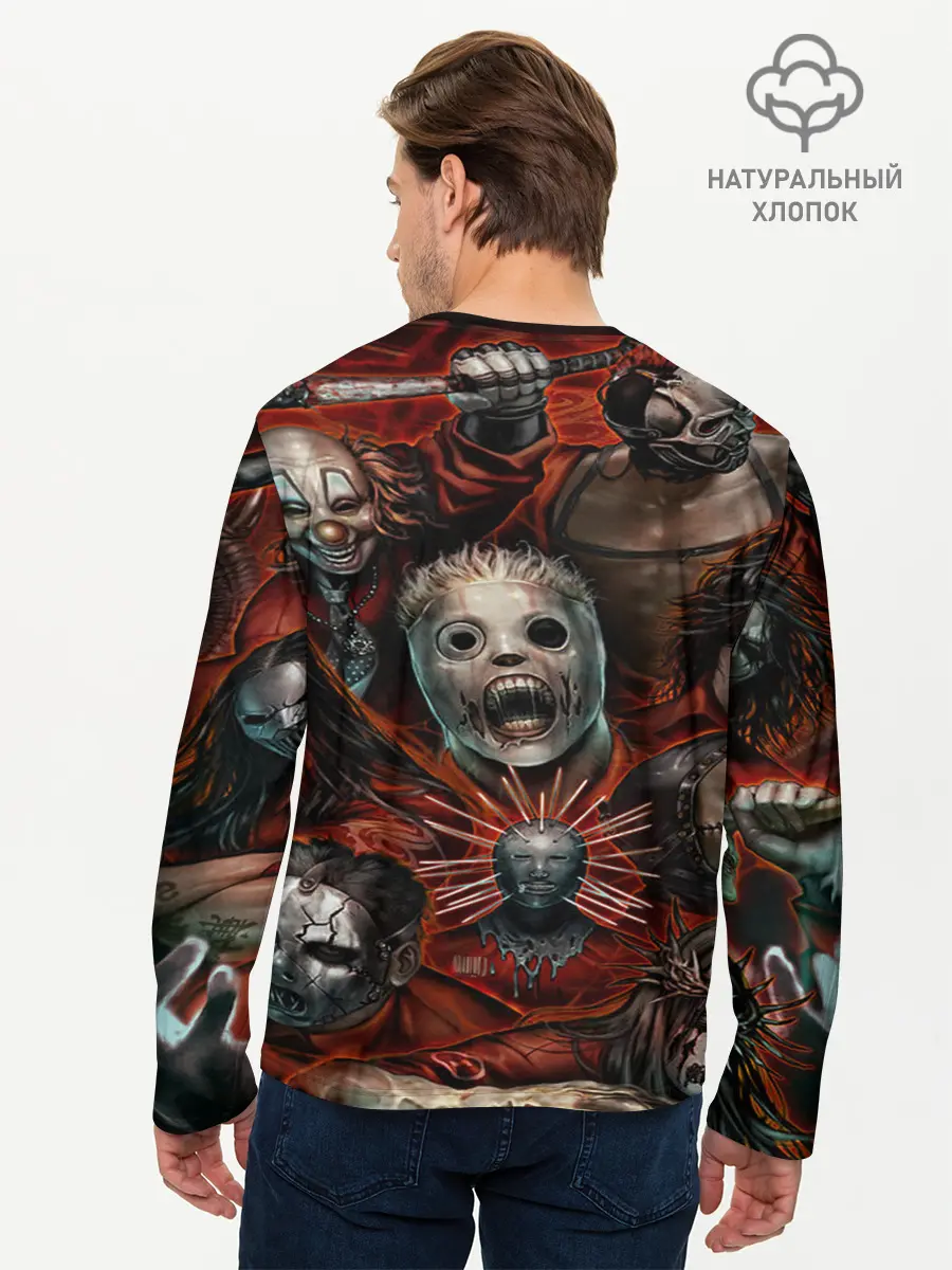 Мужской лонгслив базовый / Slipknot (P007_P004ooo1756409, P004ooo1756409)