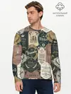 Мужской лонгслив базовый / Этикетки мира Виски (P007_P004ooo1756987, P004ooo1756987)