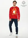Мужской лонгслив базовый / Пионерский значок (P007_P004ooo1757329, P004ooo1757329)