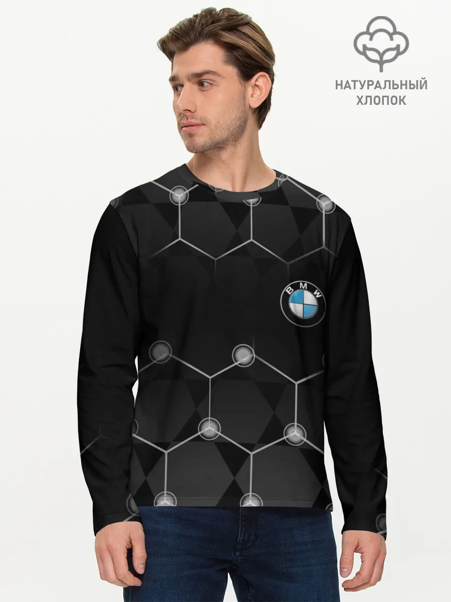 Мужской лонгслив базовый / BMW (P007_P004ooo1758251, P004ooo1758251)