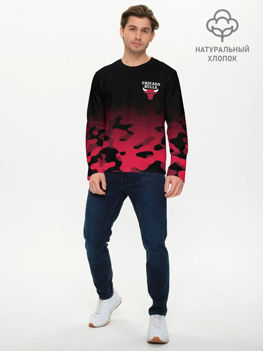 Мужской лонгслив базовый / CHICAGO BULLS (P007_P004ooo1758493, P004ooo1758493)