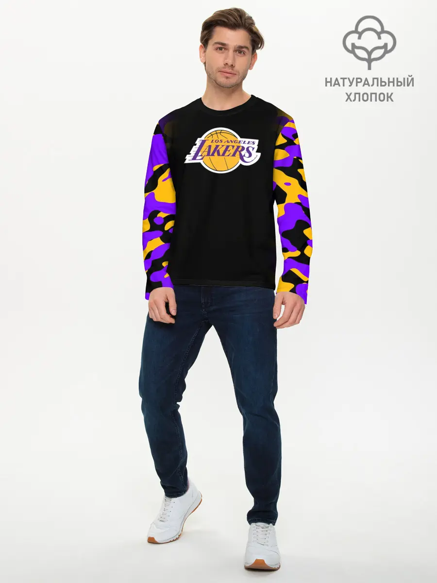 Мужской лонгслив базовый / LA LAKERS (P007_P004ooo1758509, P004ooo1758509)