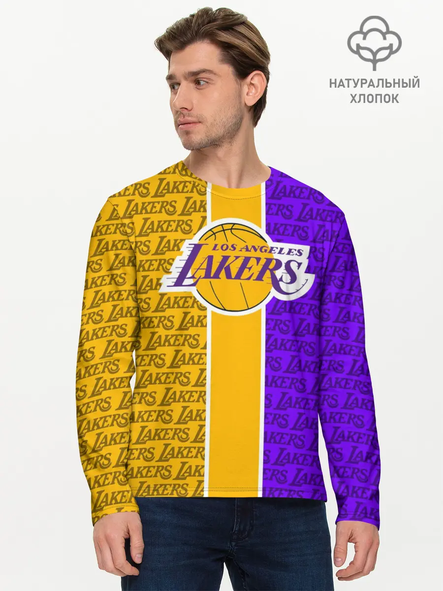 Мужской лонгслив базовый / LA LAKERS (P007_P004ooo1757633, P004ooo1757633)