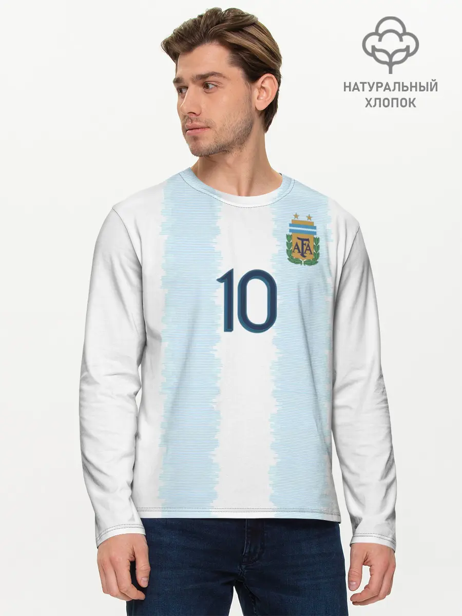 Мужской лонгслив базовый / Messi Copa America 2019 (P007_P004ooo1757999, P004ooo1757999)