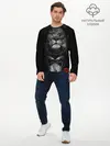 Мужской лонгслив базовый / Лев в смокинге (P007_P004ooo1758147, P004ooo1758147)