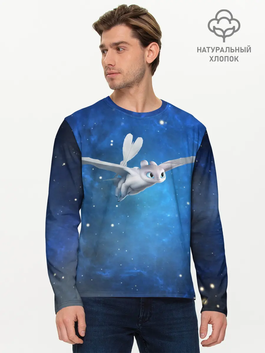 Мужской лонгслив базовый / Light Fury (P007_P004ooo1758177, P004ooo1758177)