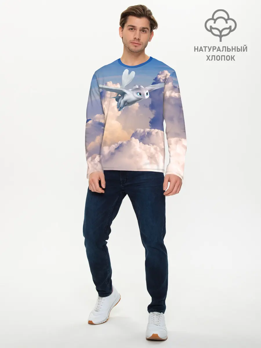 Мужской лонгслив базовый / Light Fury (P007_P004ooo1758205, P004ooo1758205)