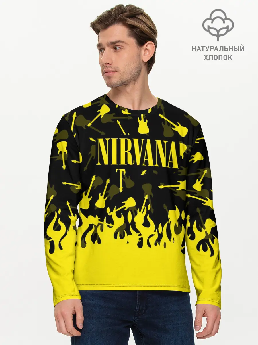 Мужской лонгслив базовый / NIRVANA (P007_P004ooo1760101, P004ooo1760101)