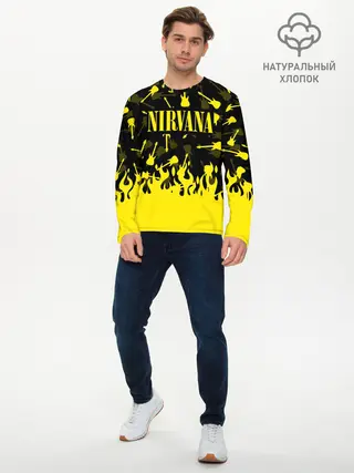 Мужской лонгслив базовый / NIRVANA (P007_P004ooo1760101, P004ooo1760101)