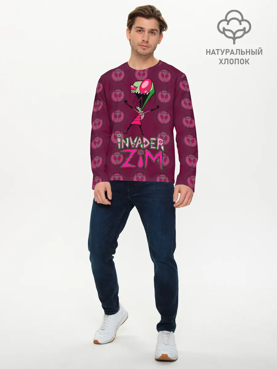 Мужской лонгслив базовый / Захватчик Зим (P007_P004ooo1760841, P004ooo1760841)
