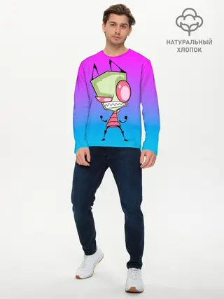 Мужской лонгслив базовый / Захватчик Зим (P007_P004ooo1760843, P004ooo1760843)