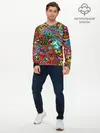 Мужской лонгслив базовый / Психоделика (P007_P004ooo1761081, P004ooo1761081)