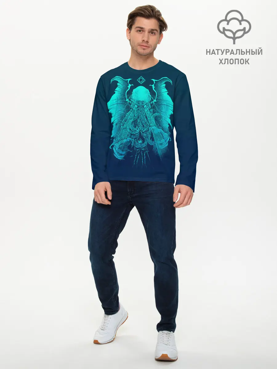 Мужской лонгслив базовый / Ктулху (P007_P004ooo1762667, P004ooo1762667)