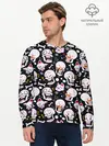 Мужской лонгслив базовый / Черепа и Котики (P007_P004ooo1763127, P004ooo1763127)