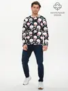 Мужской лонгслив базовый / Черепа и Котики (P007_P004ooo1763127, P004ooo1763127)