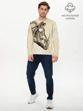 Мужской лонгслив базовый / Носорог (P007_P004ooo1762245, P004ooo1762245)