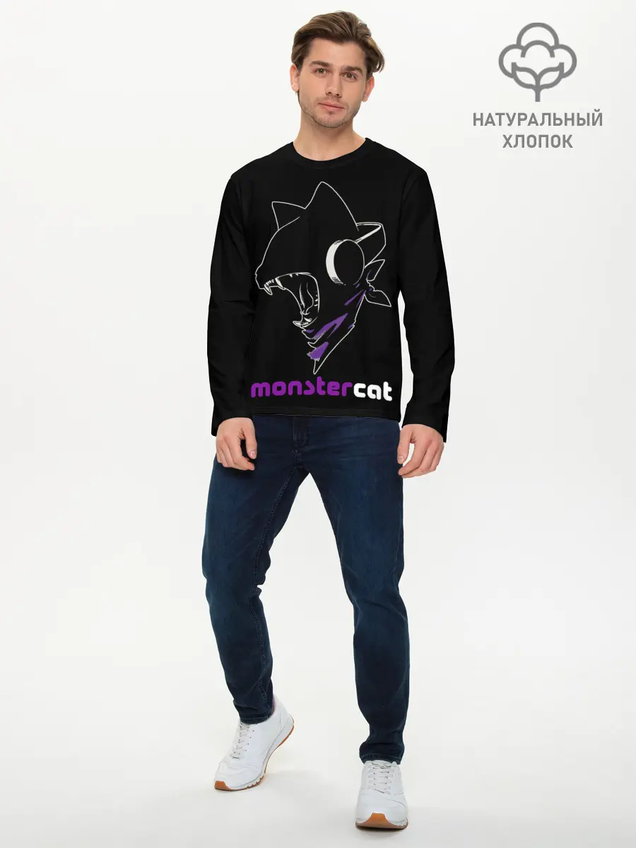 Мужской лонгслив базовый / Monstercat (P007_P004ooo1763933, P004ooo1763933)