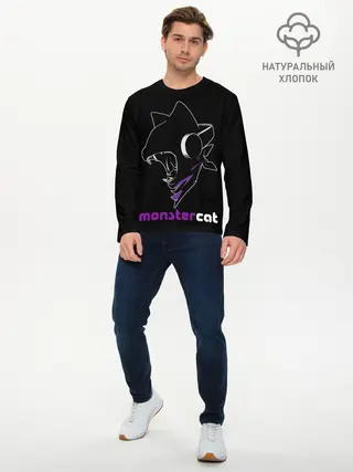 Мужской лонгслив базовый / Monstercat (P007_P004ooo1763933, P004ooo1763933)