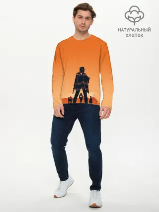 Мужской лонгслив базовый / Назад в будущее (P007_P004ooo1766571, P004ooo1766571)